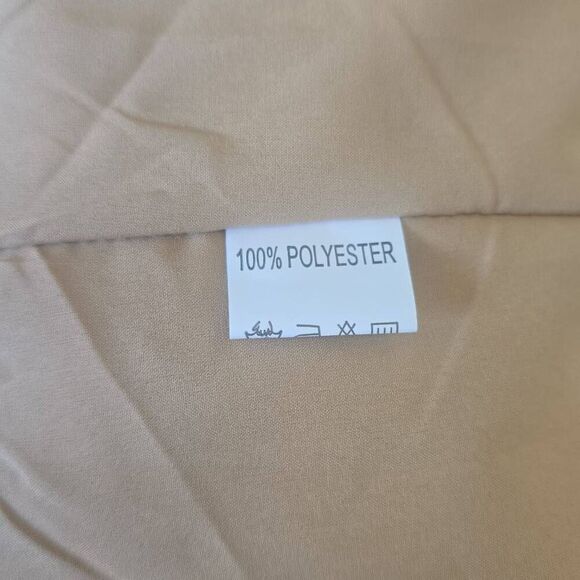 Lorraine Beige Chiffon w/ Mini Floral Prt. Gold Threads, Bohemian Dress, NWT, 12 - Picture 10 of 11